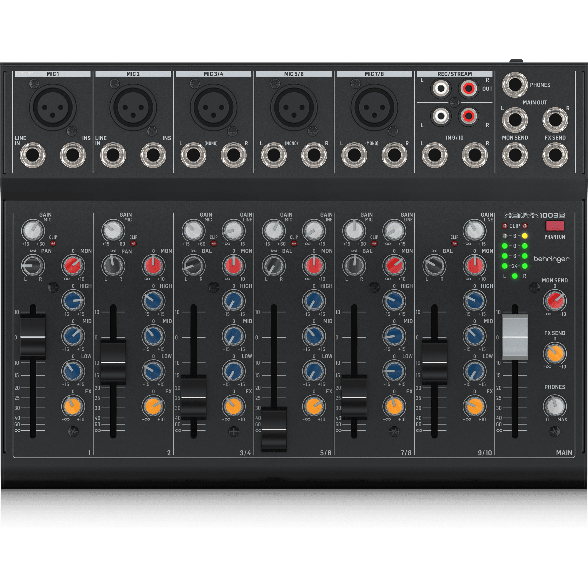 Behringer Xenyx 1003B Analog Mixer 10-Input with 5 Mic Preamps and Optional Battery Operation - MusicMajlis