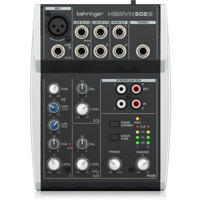 Behringer XENYX 502S Premium Analog 5-Input Mixer with USB Streaming Interface - MusicMajlis