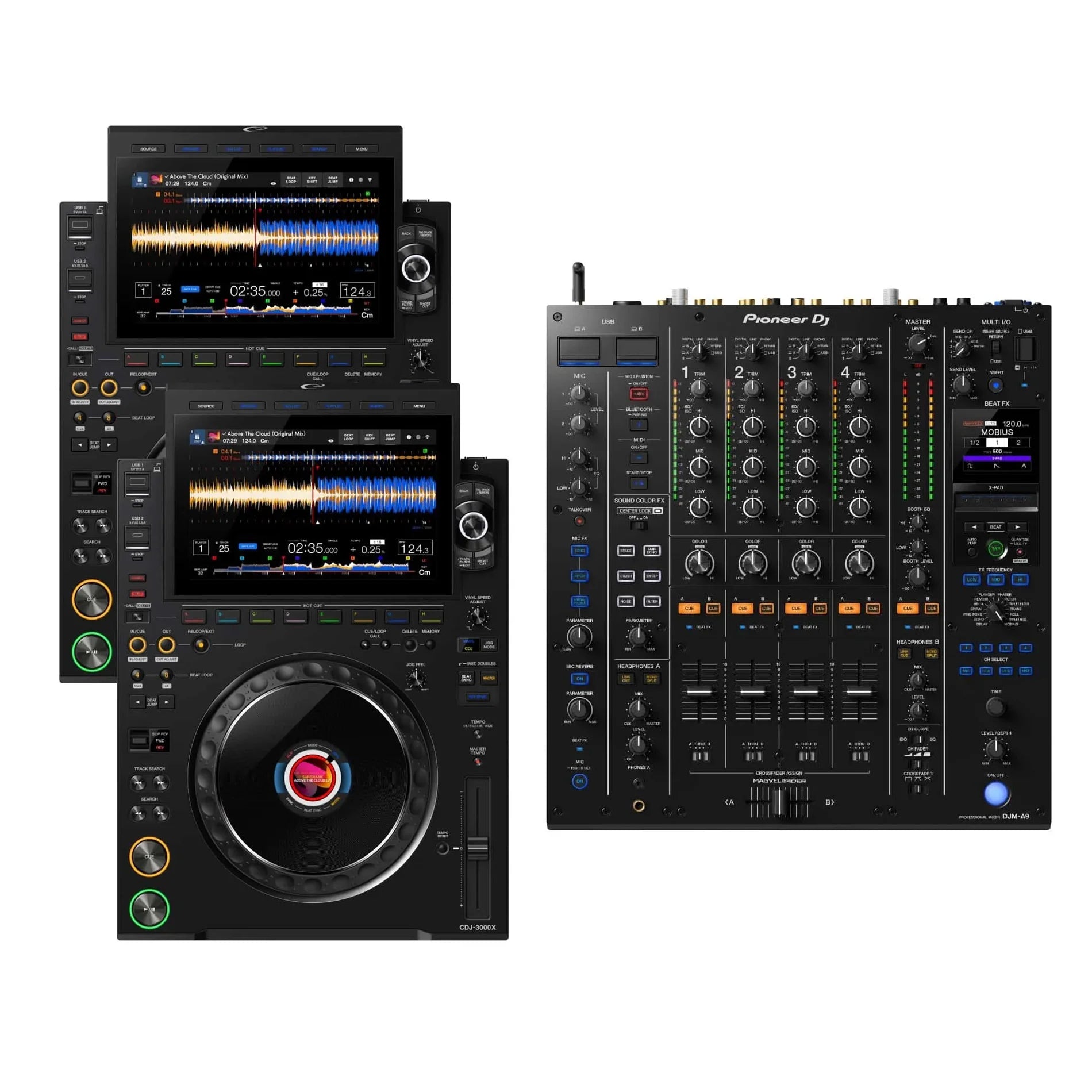 Pioneer DJ CDJ-3000X+ DJM-A9 Bundle