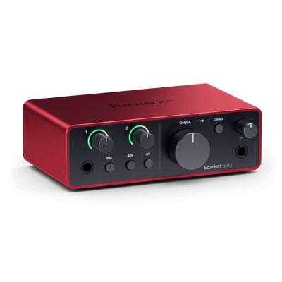 Focusrite Scarlett Solo Studio 4th Gen Scarlett Solo with CM25 MkIII condenser Microphone and SH-450 Closed-back Headphones Bundle - MusicMajlis