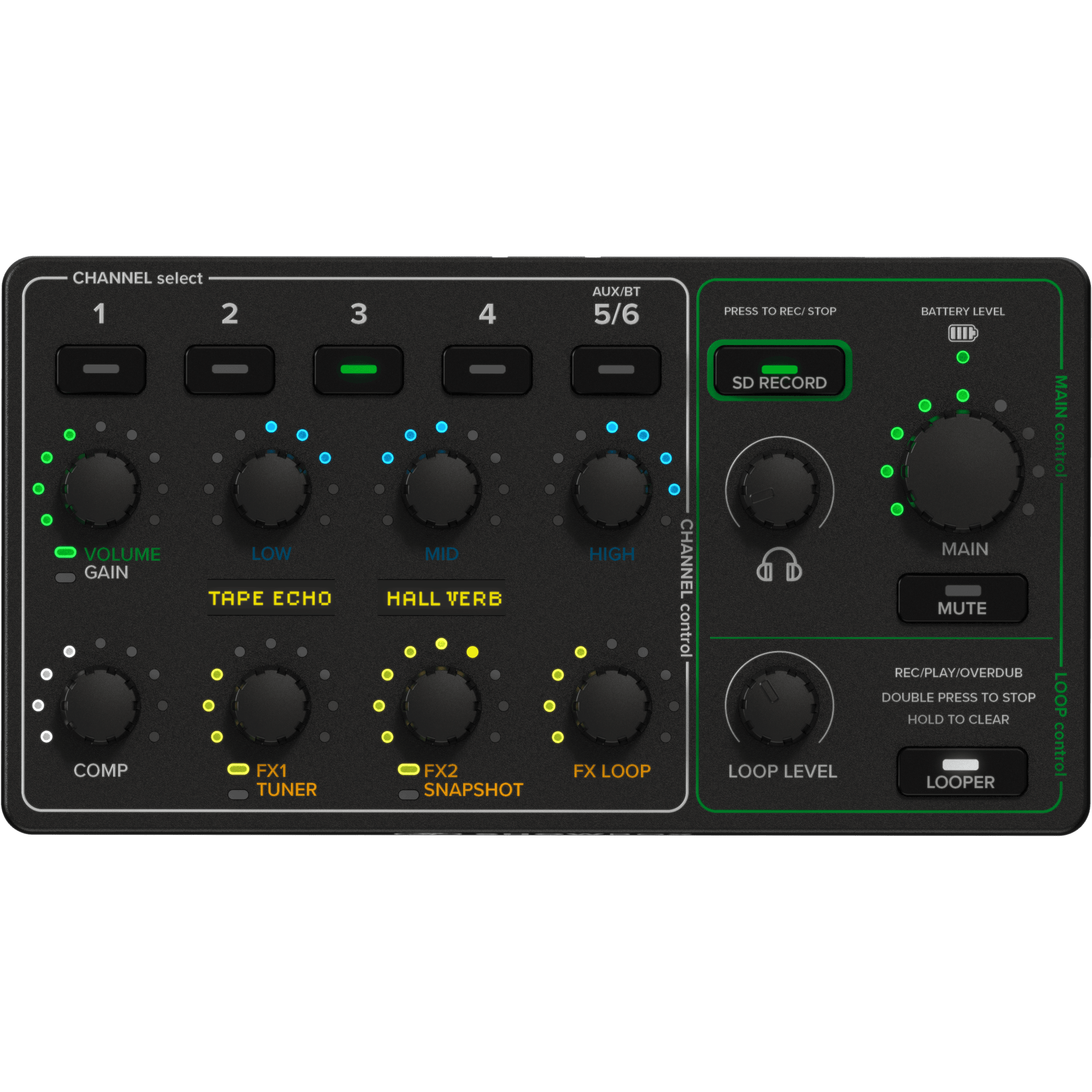 Mackie ShowBox 400 Watt Battery Powered 6 Channel All-In-One Performance Rig With Breakaway Mix Control - MusicMajlis