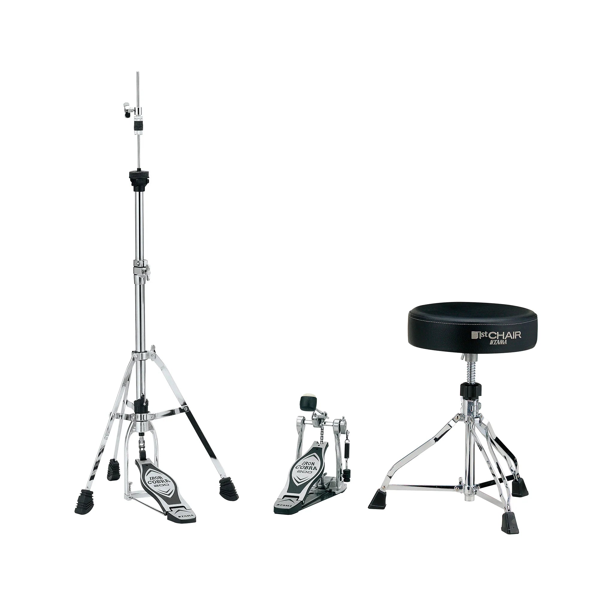 TAMA HED3R – 3-Piece Hardware Kit | Black & Chrome
