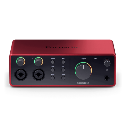 Focusrite SCARLETT4i4 4THGEN 4 In/4 Out Desktop USB Audio Interface with 2 Mic Preamps  and MIDI