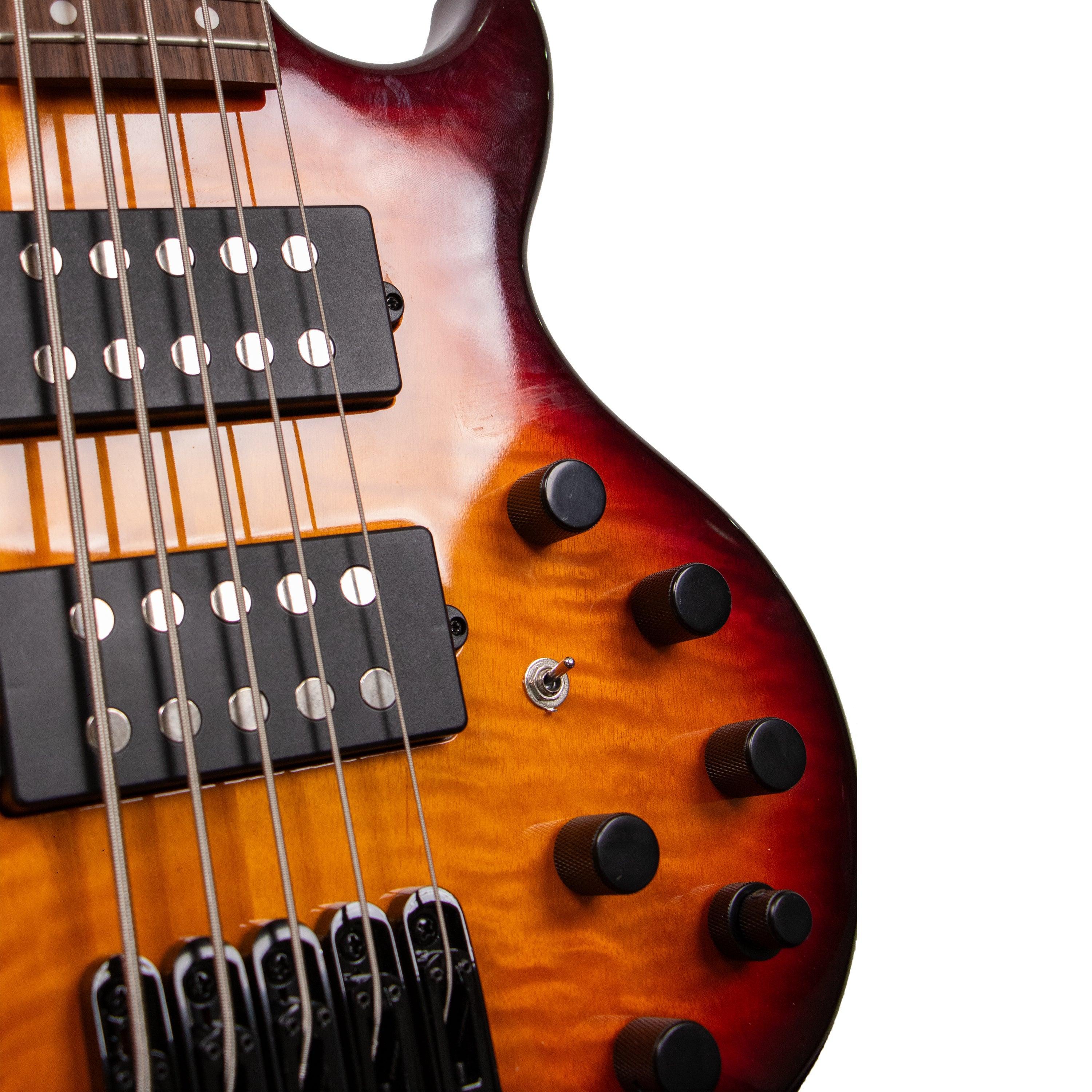 Tansen B555 Guitar Bass Electric 5-String Laurel Fingerboard HH Pickups - MusicMajlis