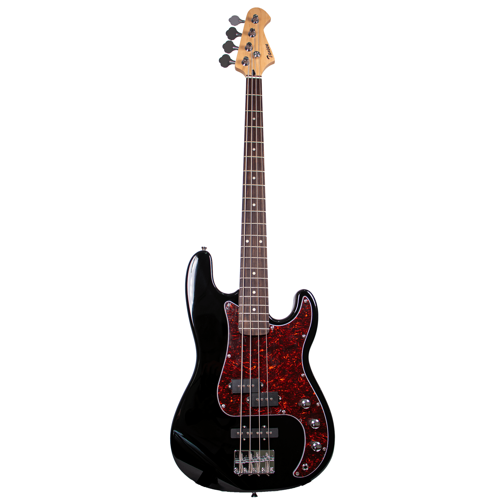 Tansen EB224BK Guitar Bass Electric, 4-String, Laurel Fingerboard, Split Coil Pickups , Black - MusicMajlis