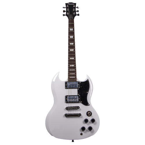 Tansen EG560WH Electric Guitar Single Cutaway Laurel Fingerboard SG Style HH pickups