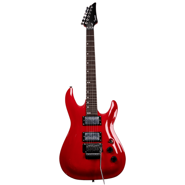 Tansen EG810RD Guitar Electric 6-String Double Cutaway Laurel Fingerboard Stratocaster Style HH Pickups Red - MusicMajlis
