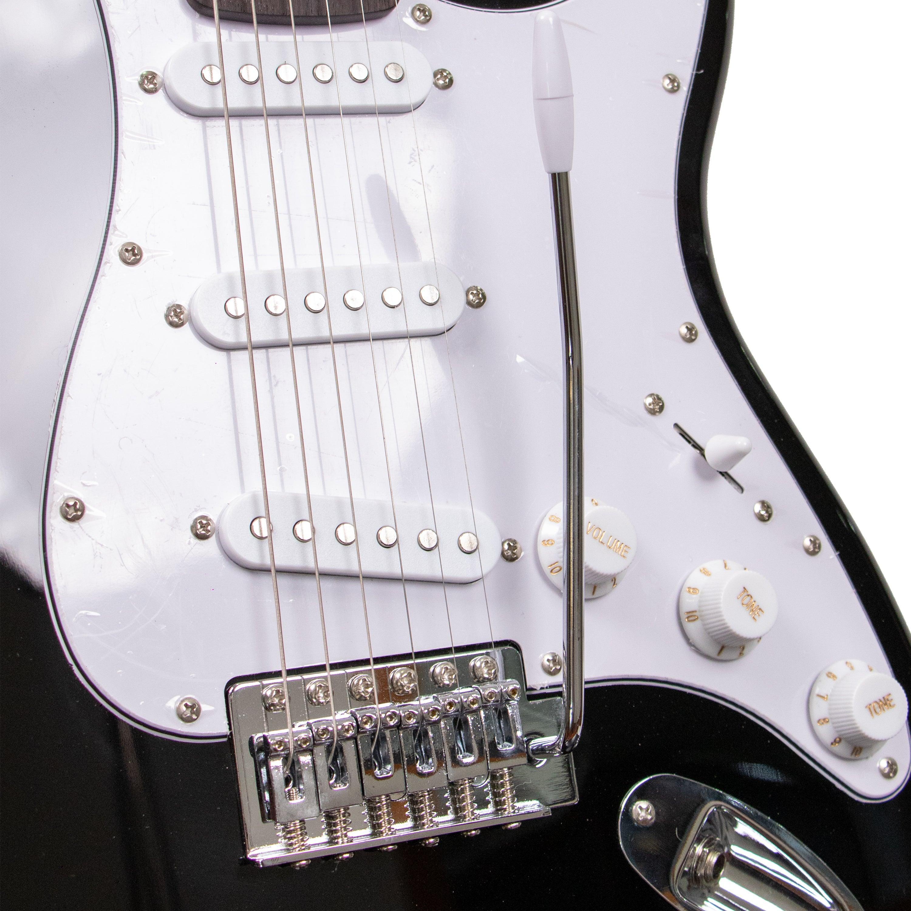 Tansen ST350 Guitar Electric 6-String Double Cutaway Laurel Fingerboard Stratocaster Style SSS Pickups Blue Sunburst Black - MusicMajlis