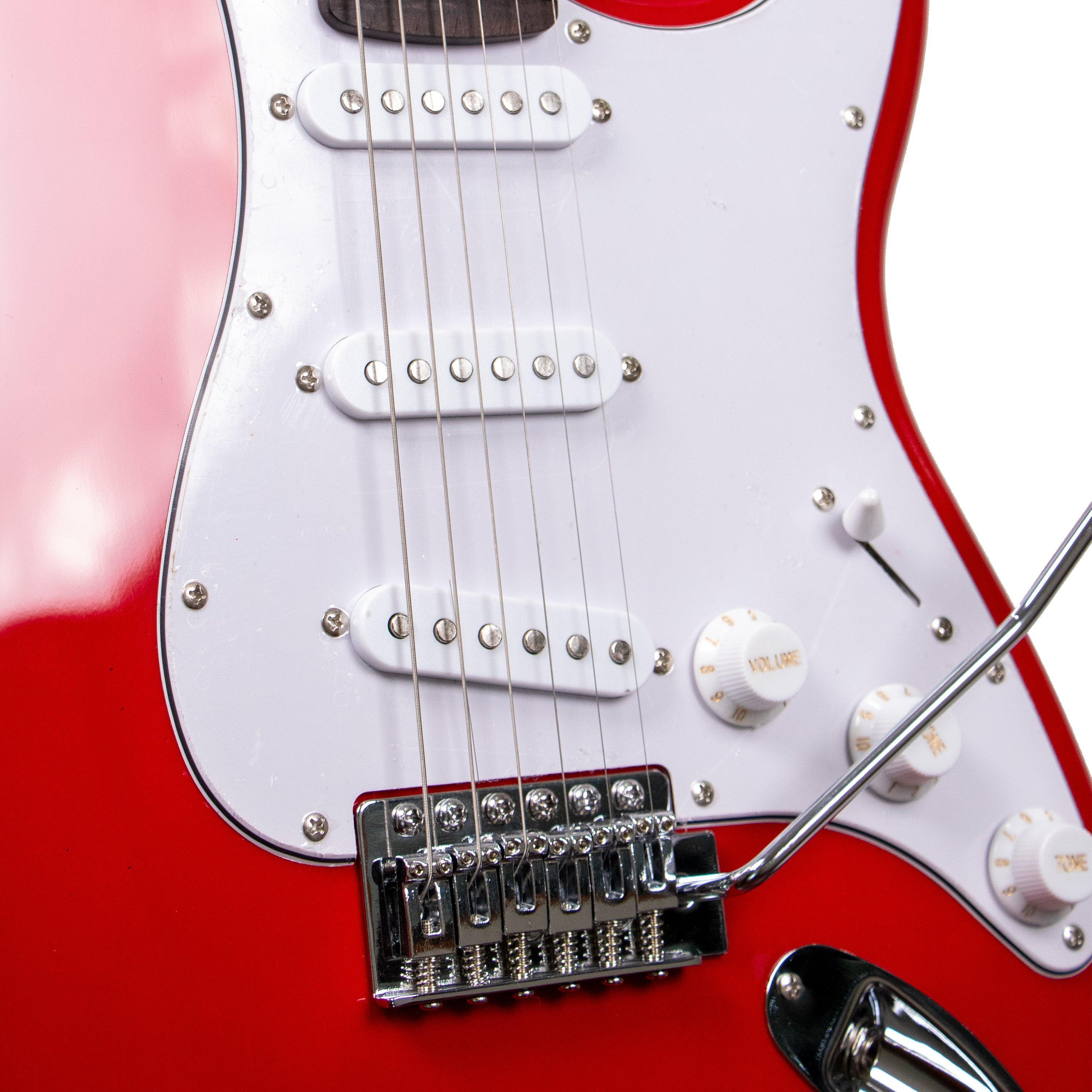 Tansen ST350 Guitar Electric 6-String Double Cutaway Laurel Fingerboard Stratocaster Style SSS Pickups Blue Sunburst Black - MusicMajlis