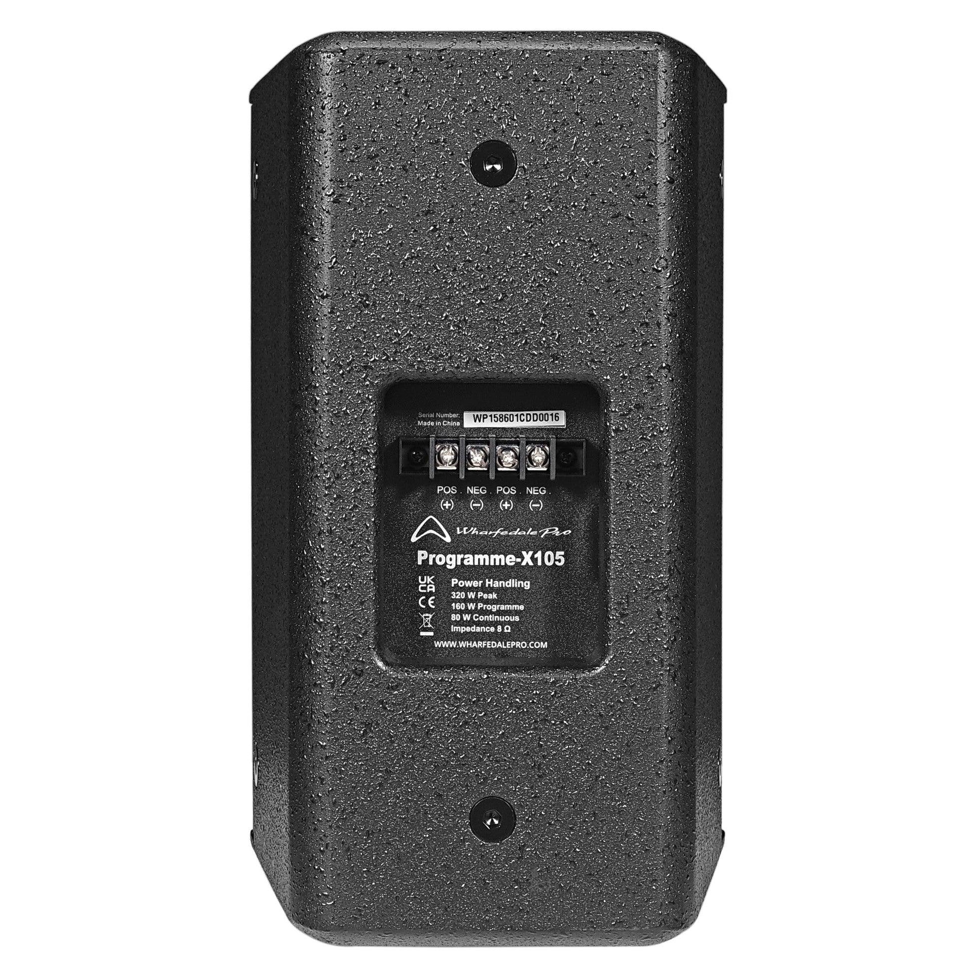 Wharfedale Pro PROGRAMME-X105 Speaker Passive Wall Mount 1x5" 80W RMS 8Ohm Wooden Paint Body (Black) - MusicMajlis