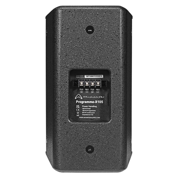 Wharfedale Pro PROGRAMMEX105T	Speaker Passive Wall Mount 1x5" 80W RMS Line/Ohm Wooden Paint Body (Black) - MusicMajlis