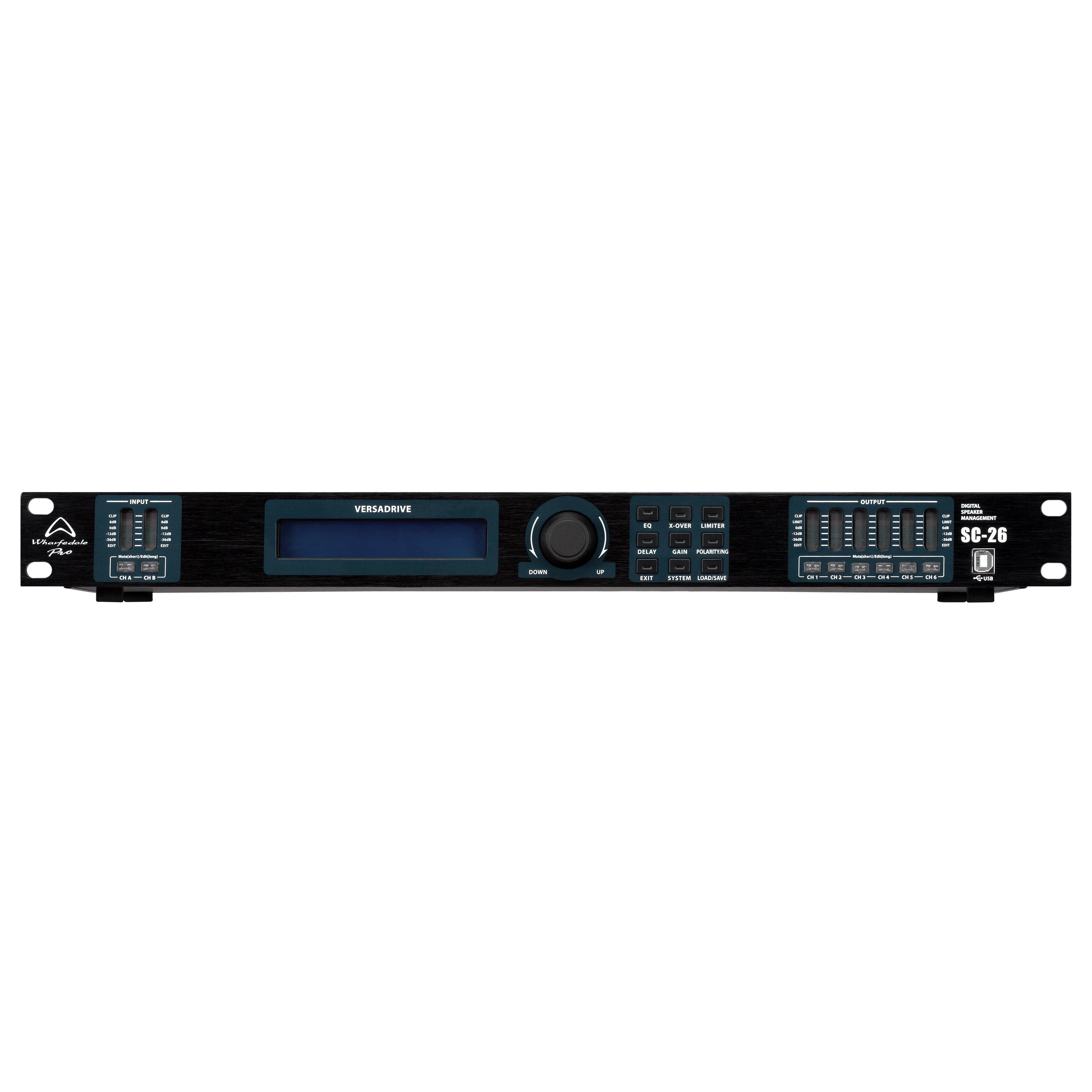 Wharfedale Pro SC26 Versadrive Speaker Management System w/ 2 x XLR inputs and 6 x XLR outputs (Discontinued) - MusicMajlis
