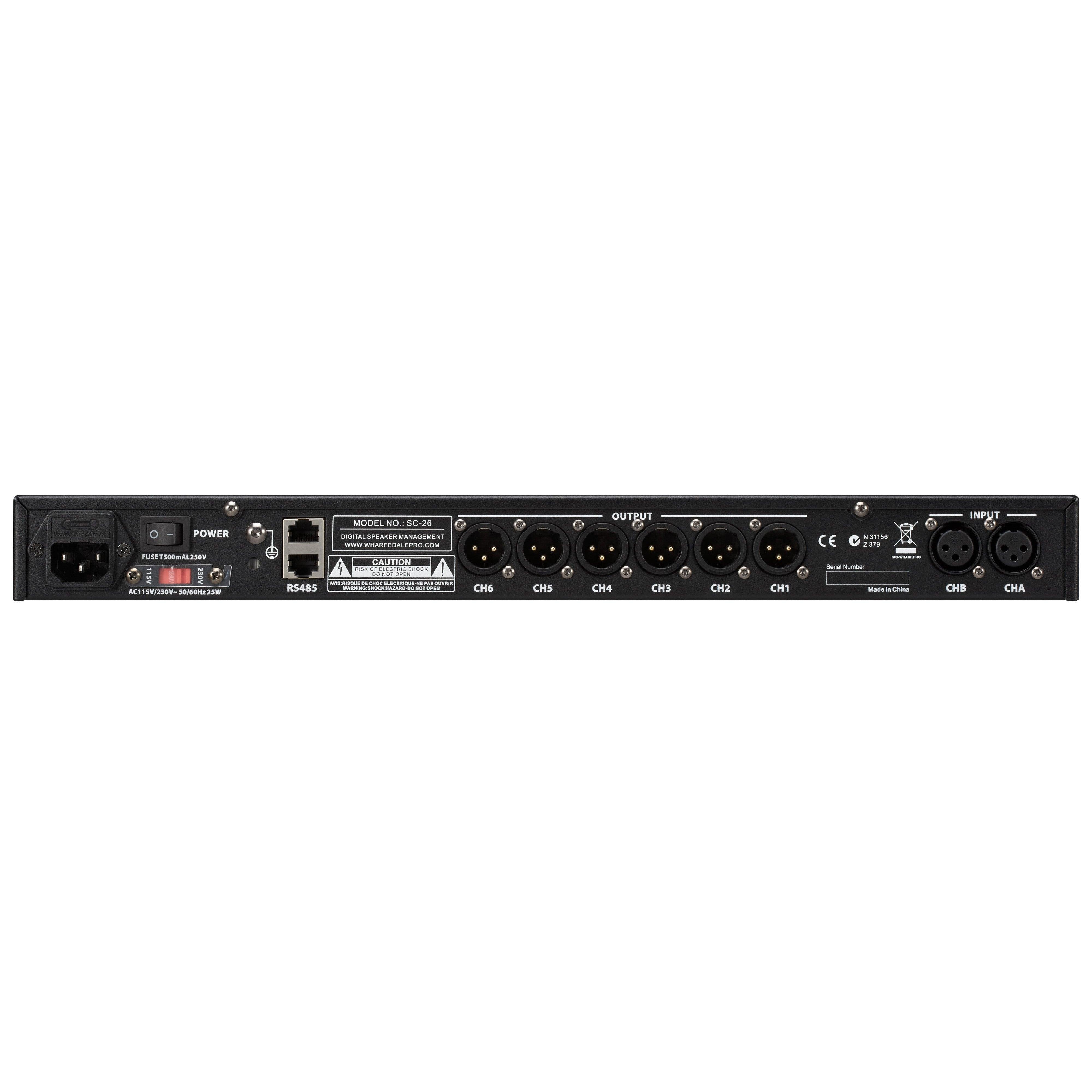 Wharfedale Pro SC26 Versadrive Speaker Management System w/ 2 x XLR inputs and 6 x XLR outputs (Discontinued) - MusicMajlis