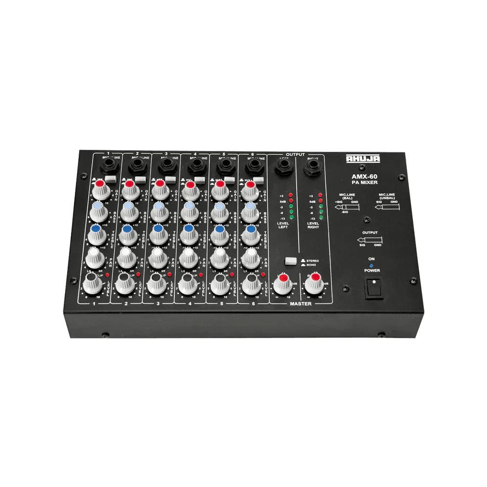 Ahuja AMX60 General Purpose 6 Channel PA Mixer Preamplifier - MusicMajlis