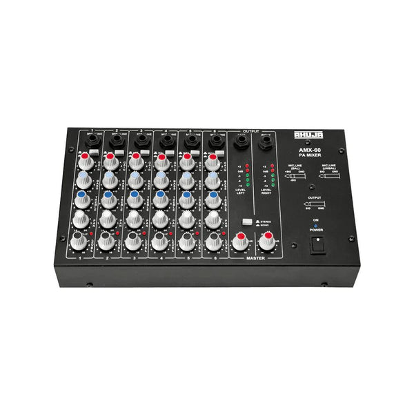 Ahuja AMX60 General Purpose 6 Channel PA Mixer Preamplifier - MusicMajlis