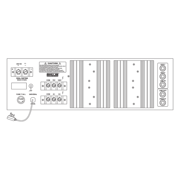 Ahuja SSA160EM Medium Wattage PA Mixer Amplifier - MusicMajlis
