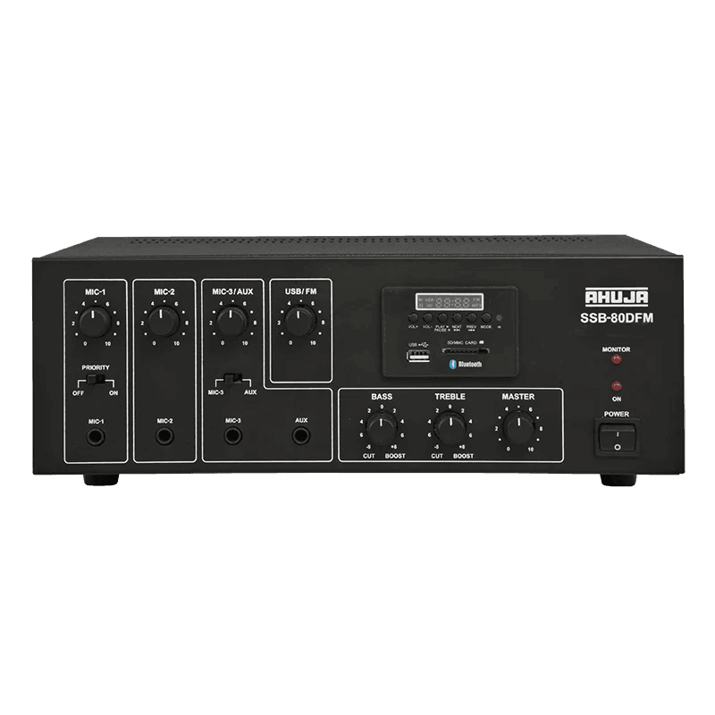 Ahuja SSB80DFM Medium Wattage PA Mixer Amplifier - MusicMajlis