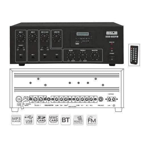 Ahuja SSB80DFM Medium Wattage PA Mixer Amplifier - MusicMajlis