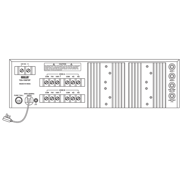 Ahuja TZA1500 Two Zone PA Mixer Amplifier - MusicMajlis