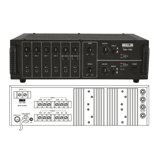 Ahuja TZA1500DP 2-Zone PA Mixer Amplifier - MusicMajlis