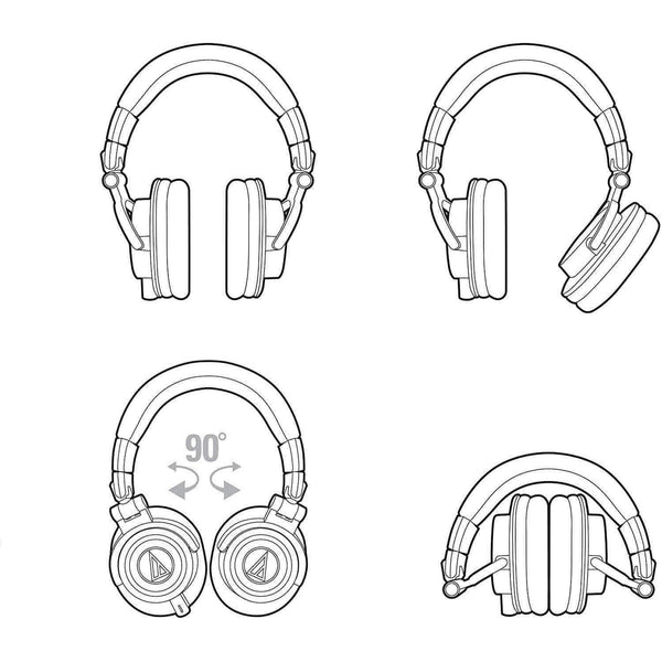 Audio-Technica ATH-M50X Professional Monitor Headphones - MusicMajlis