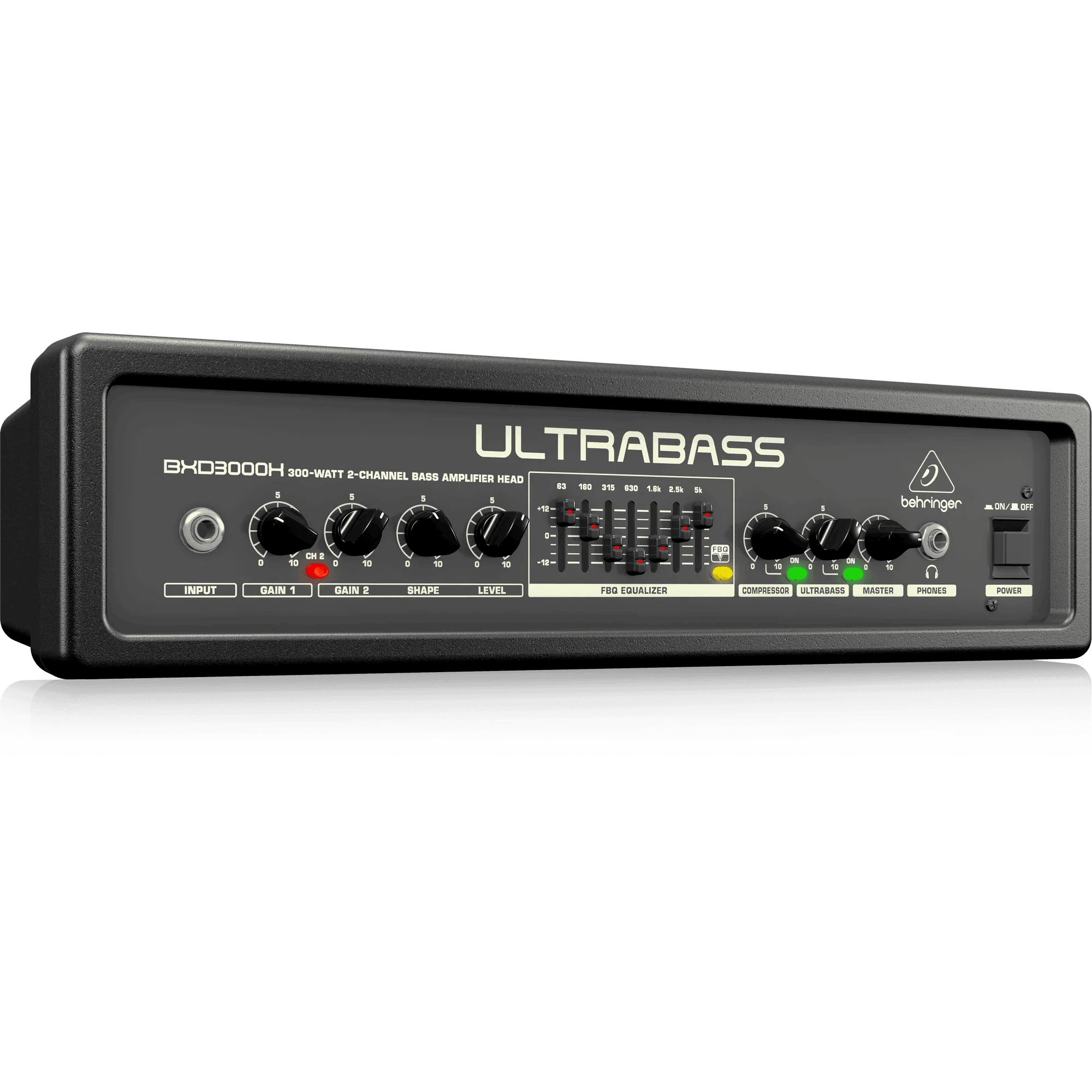 Behringer BXD3000H Ultra-Lightweight 300W 2-Channel Bass Amplifier Head - MusicMajlis