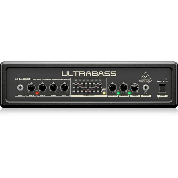 Behringer BXD3000H Ultra-Lightweight 300W 2-Channel Bass Amplifier Head - MusicMajlis