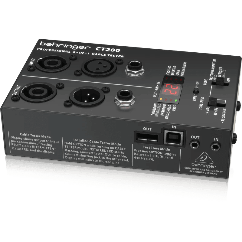 Behringer CT200 8-in-1 Cable Tester - MusicMajlis