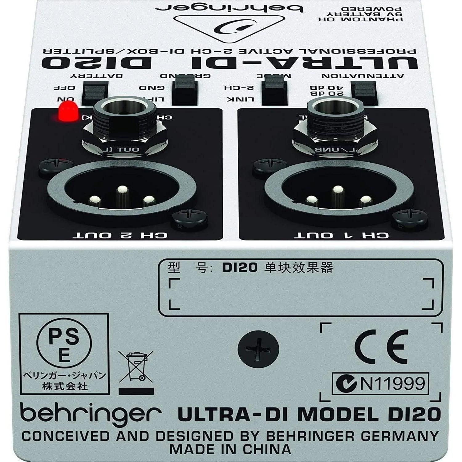 Behringer DI20 Direct Injection Box Active 2 CH - MusicMajlis