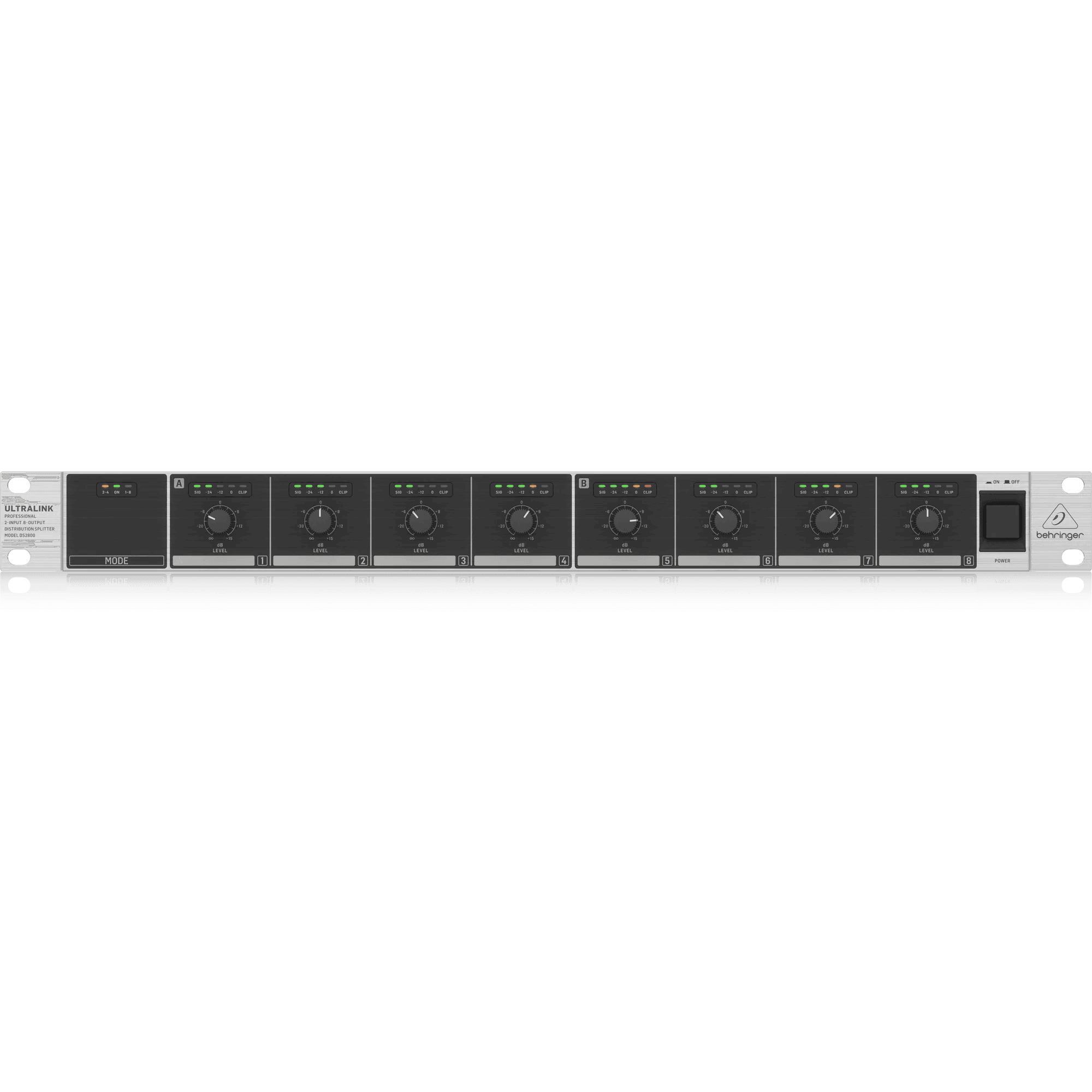 Behringer DS2800 Professional 2-Input 8-Output Distribution Splitter - MusicMajlis
