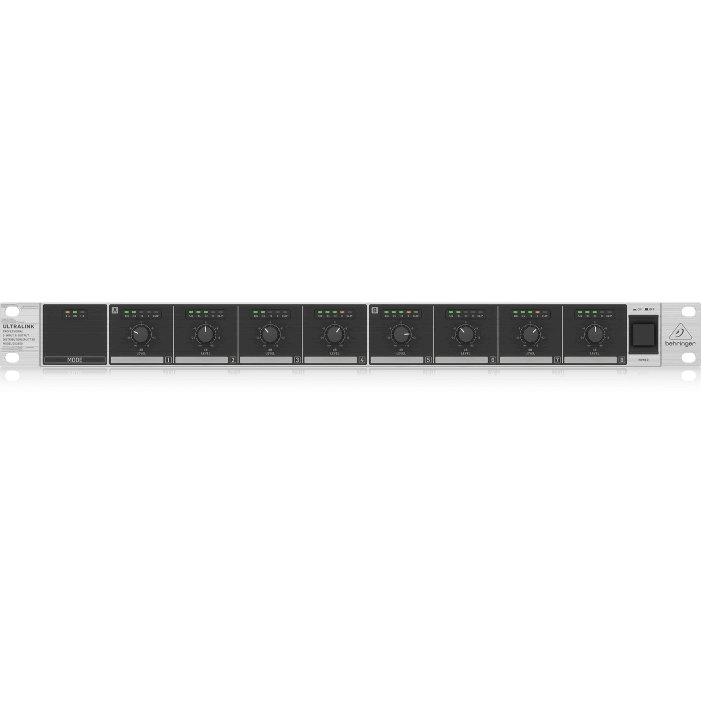 Behringer DS2800 Professional 2-Input 8-Output Distribution Splitter - MusicMajlis
