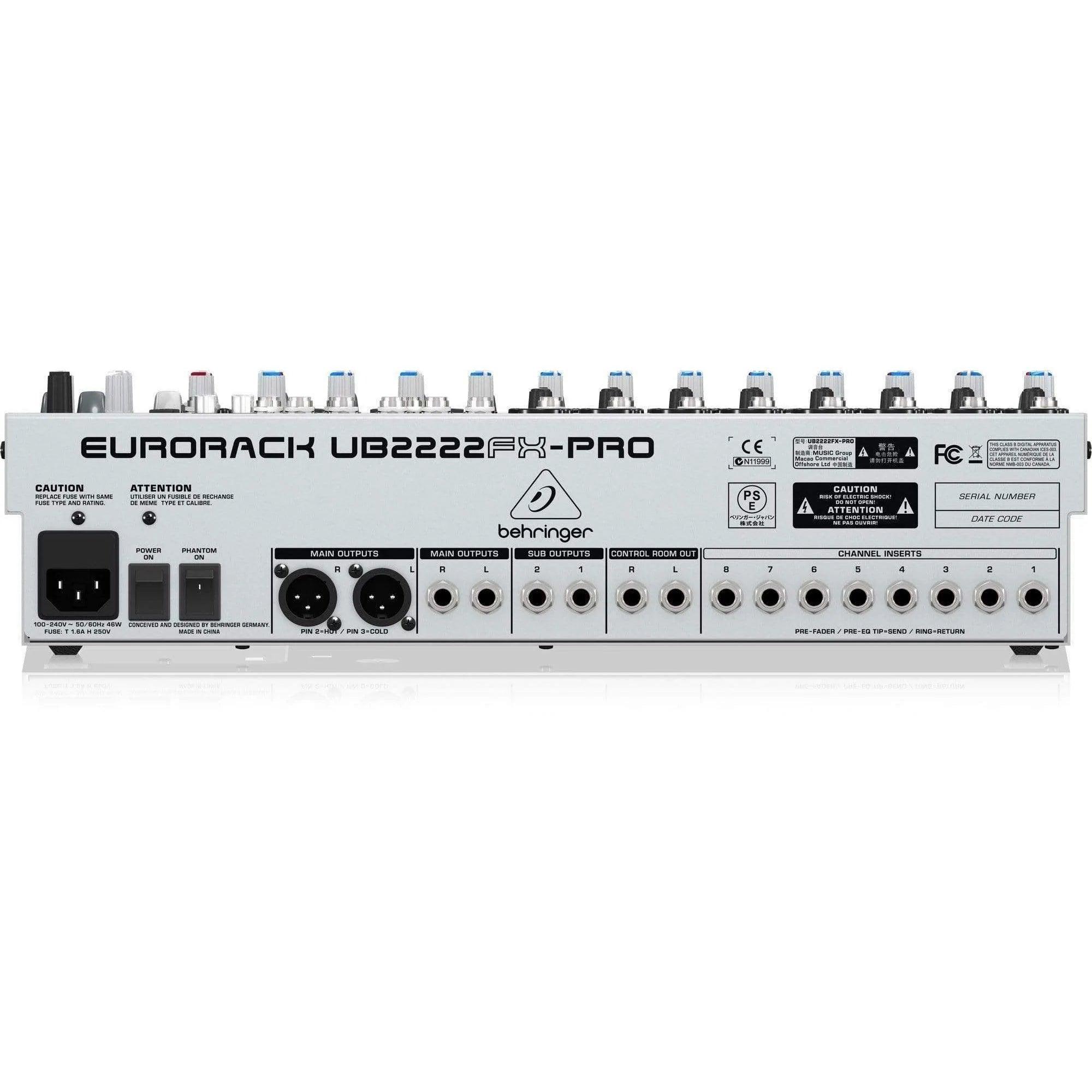 Behringer Euroback UB2222FXPRO Analog Mixer - MusicMajlis