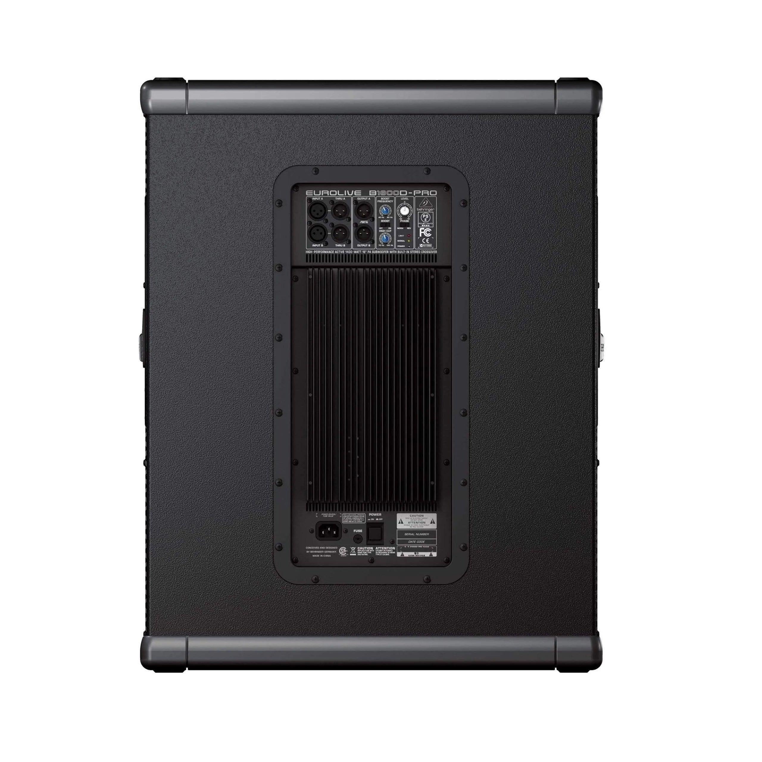 Behringer Eurolive B1800D-PRO Active 18" Subwoofer - MusicMajlis