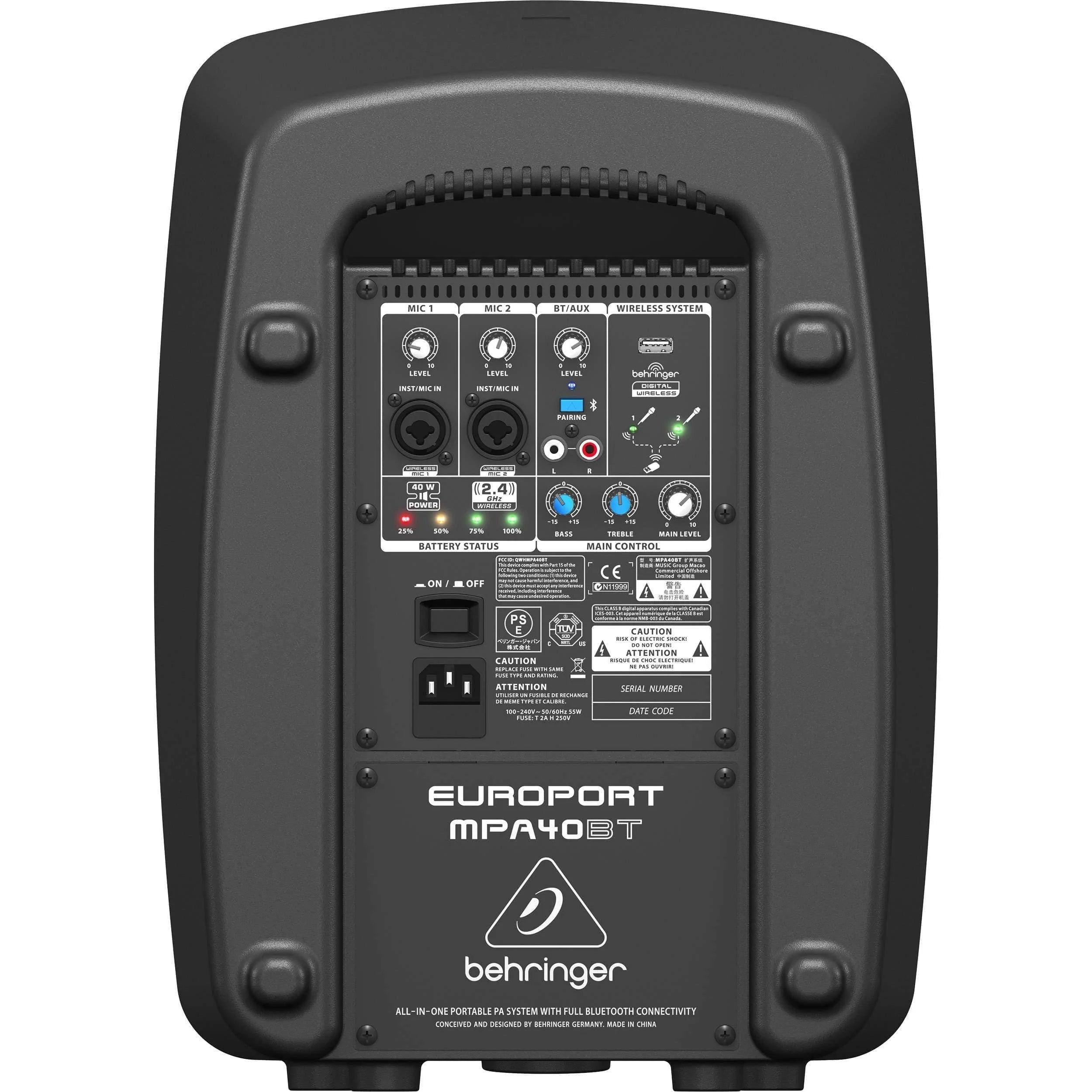 Behringer Europort MPA40BT Portable PA System - MusicMajlis