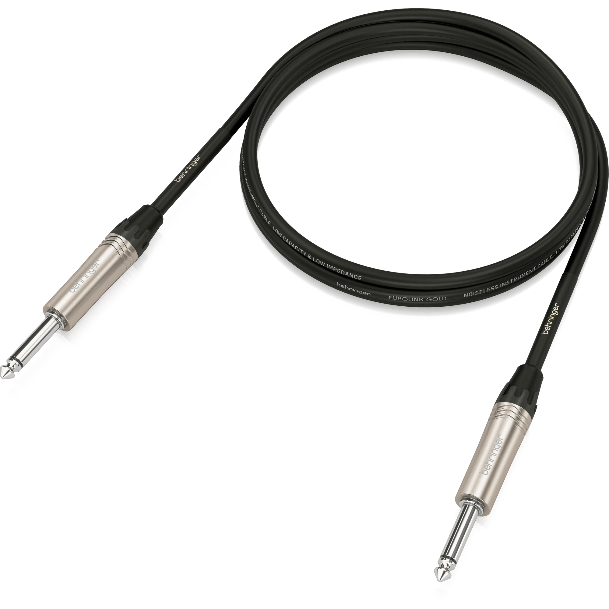 Behringer GIC-150 Gold Performance 1.5 m (5 ft) Instrument Cable with 1/4" TS Connectors - MusicMajlis