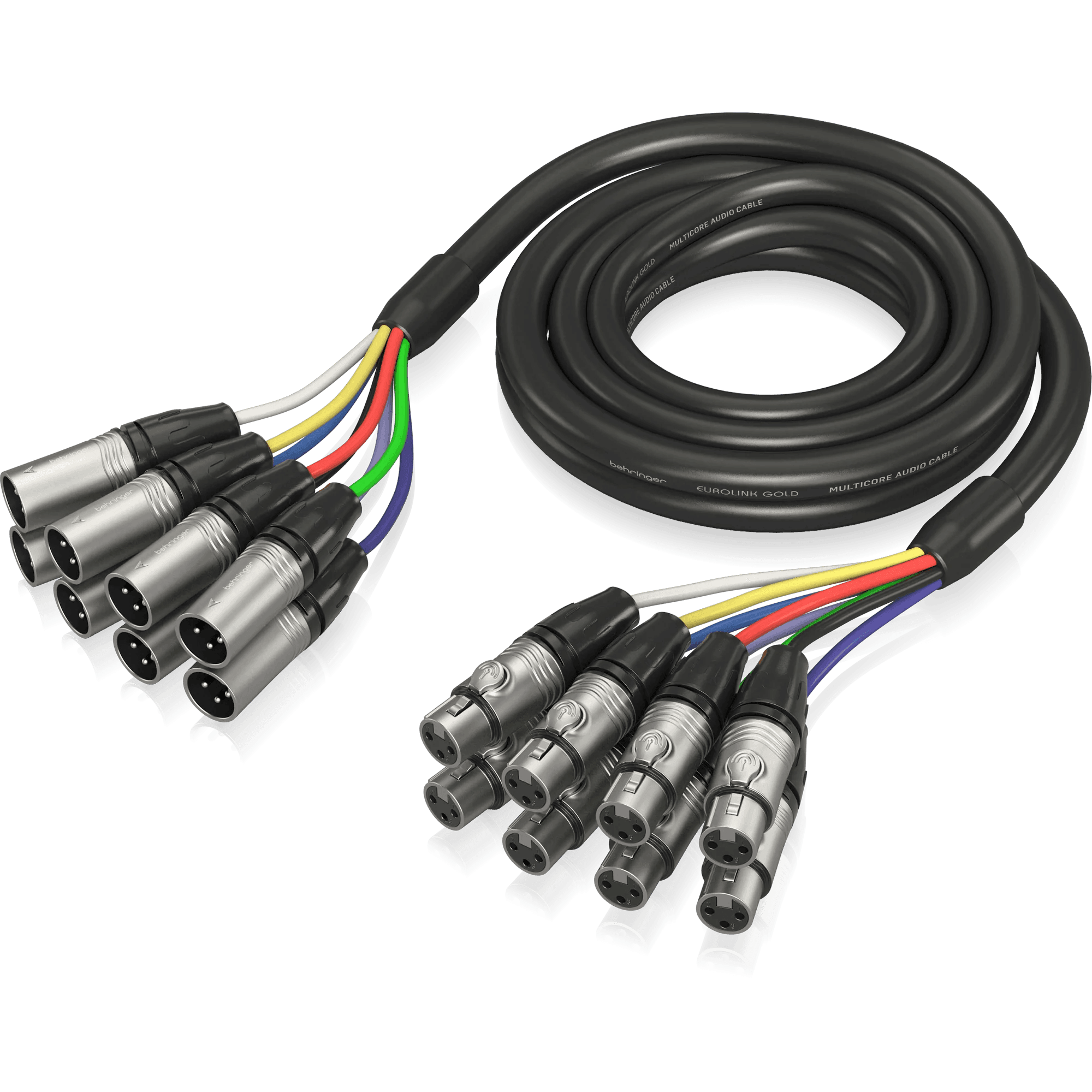 Behringer GMX-300 Gold Performance 3 m (10 ft) 8-Way Multicore Cable with XLR Connectors - MusicMajlis