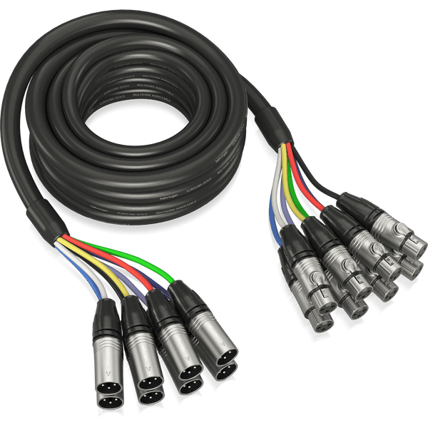 Behringer GMX-500 Gold Performance 5 m (16.4 ft) 8-Way Multicore Cable with XLR Connectors - MusicMajlis