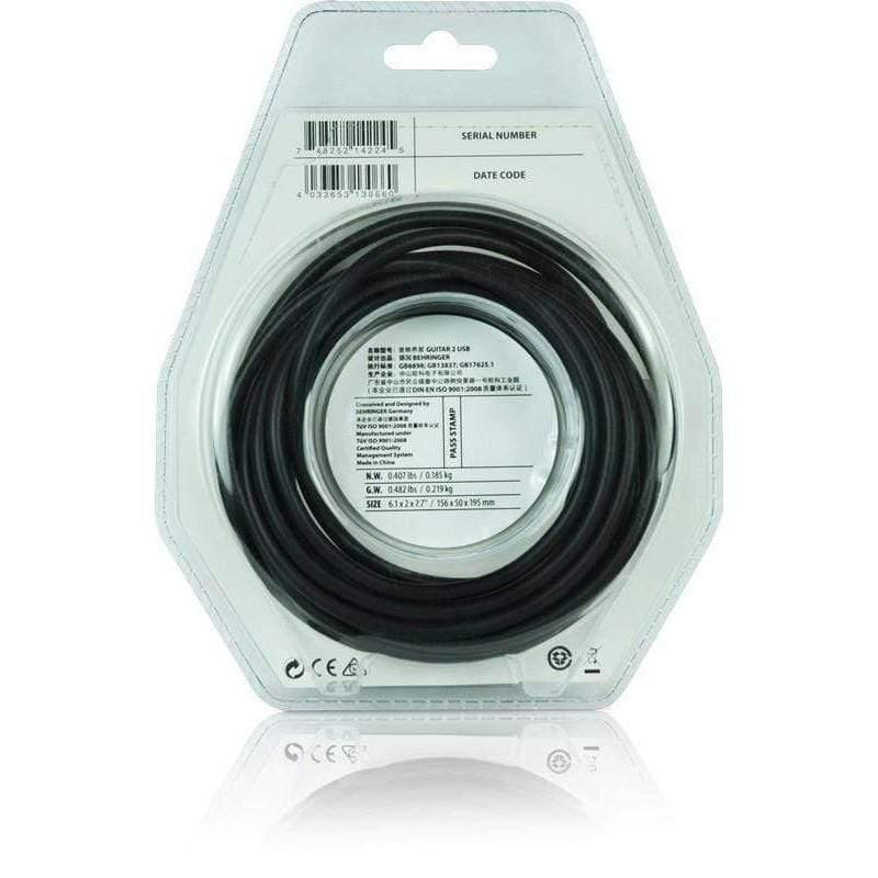 Behringer GUITAR2USB Guitar to USB Interface Cable - MusicMajlis