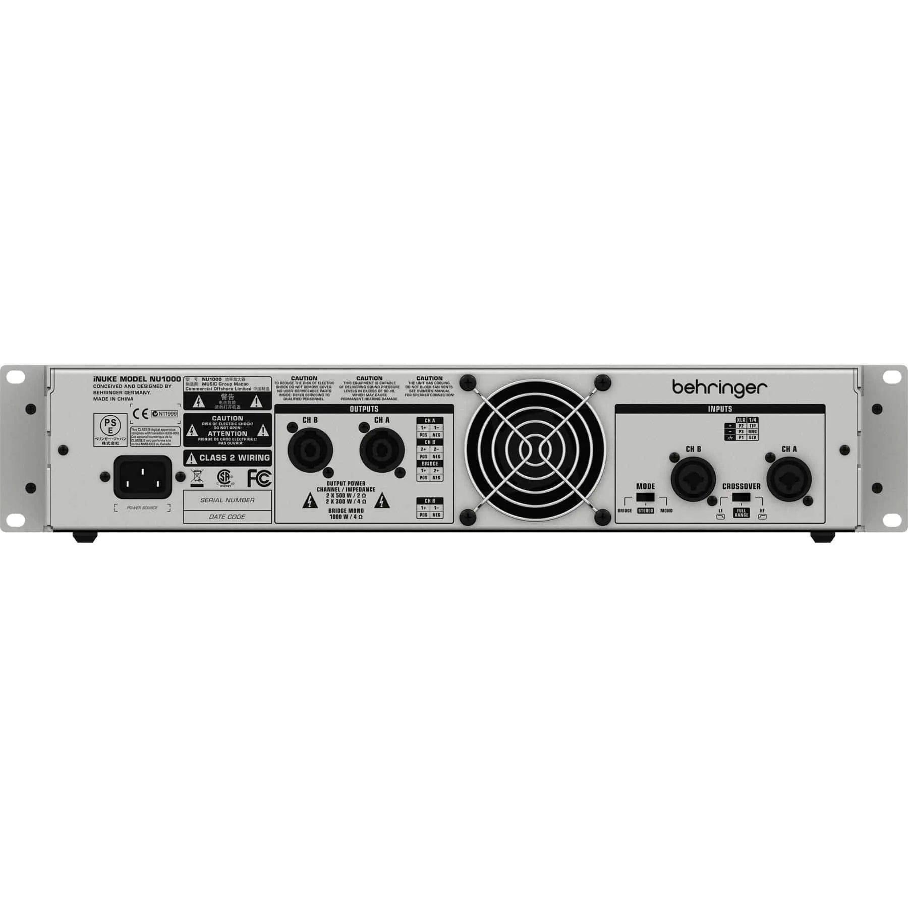 Behringer iNUKE NU1000 Power Amplifier - MusicMajlis