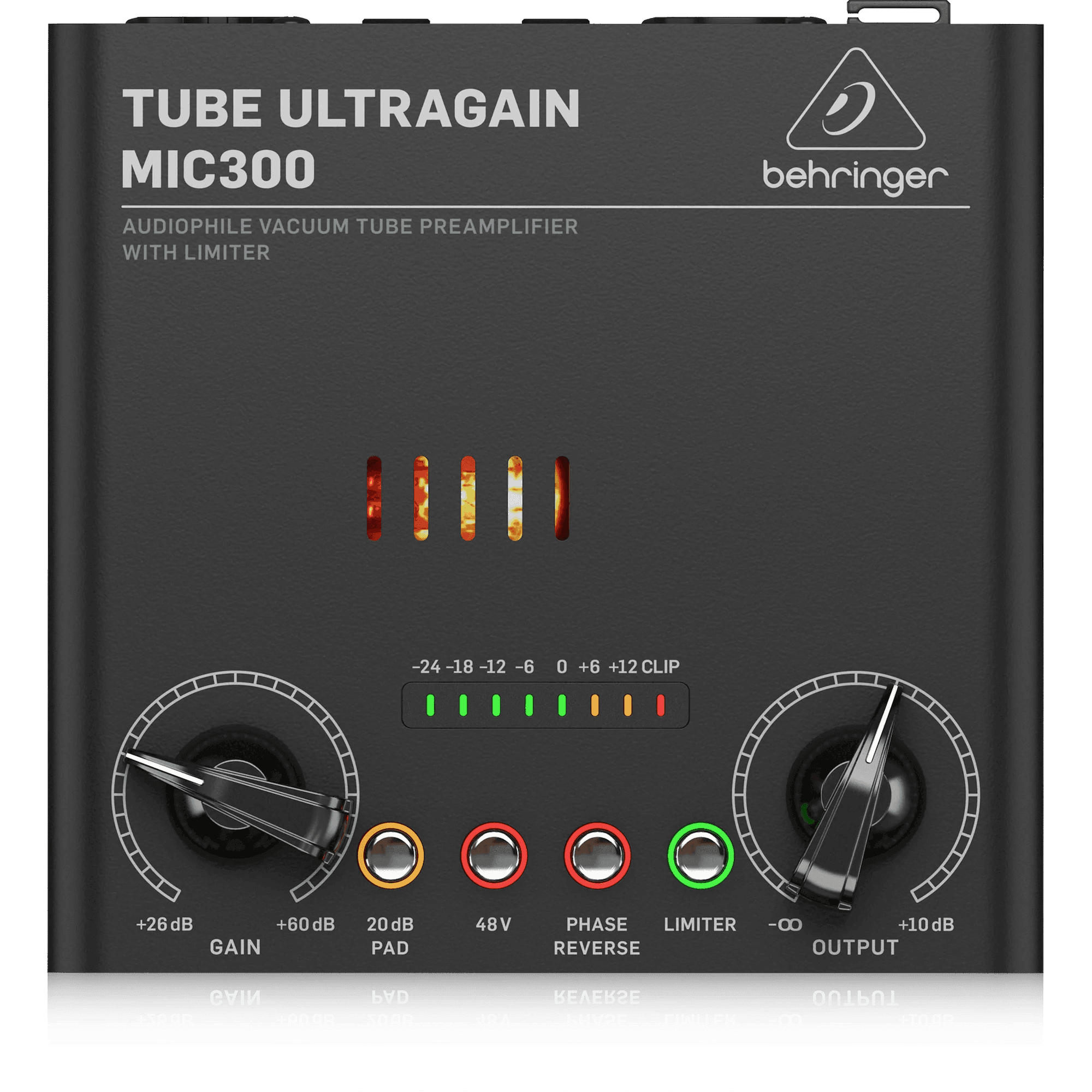 Behringer MIC300 Audiophile Vacuum Tube Preamplifier with Limiter - MusicMajlis