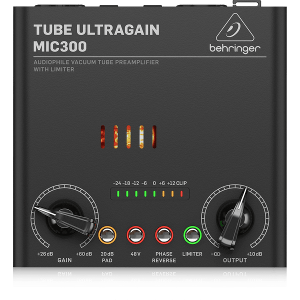 Behringer MIC300 Audiophile Vacuum Tube Preamplifier with Limiter - MusicMajlis