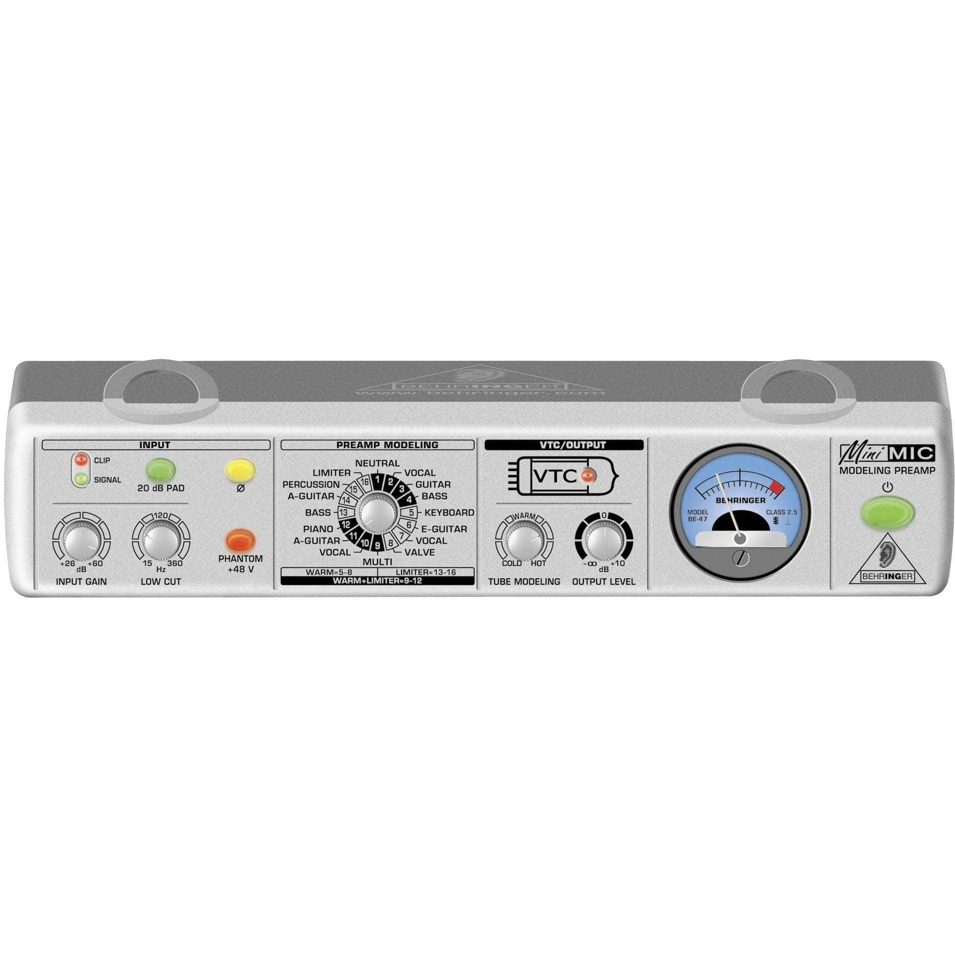 Behringer MIC800 Microphone Modeling Preamp 16Presets/LowCutFilter - MusicMajlis