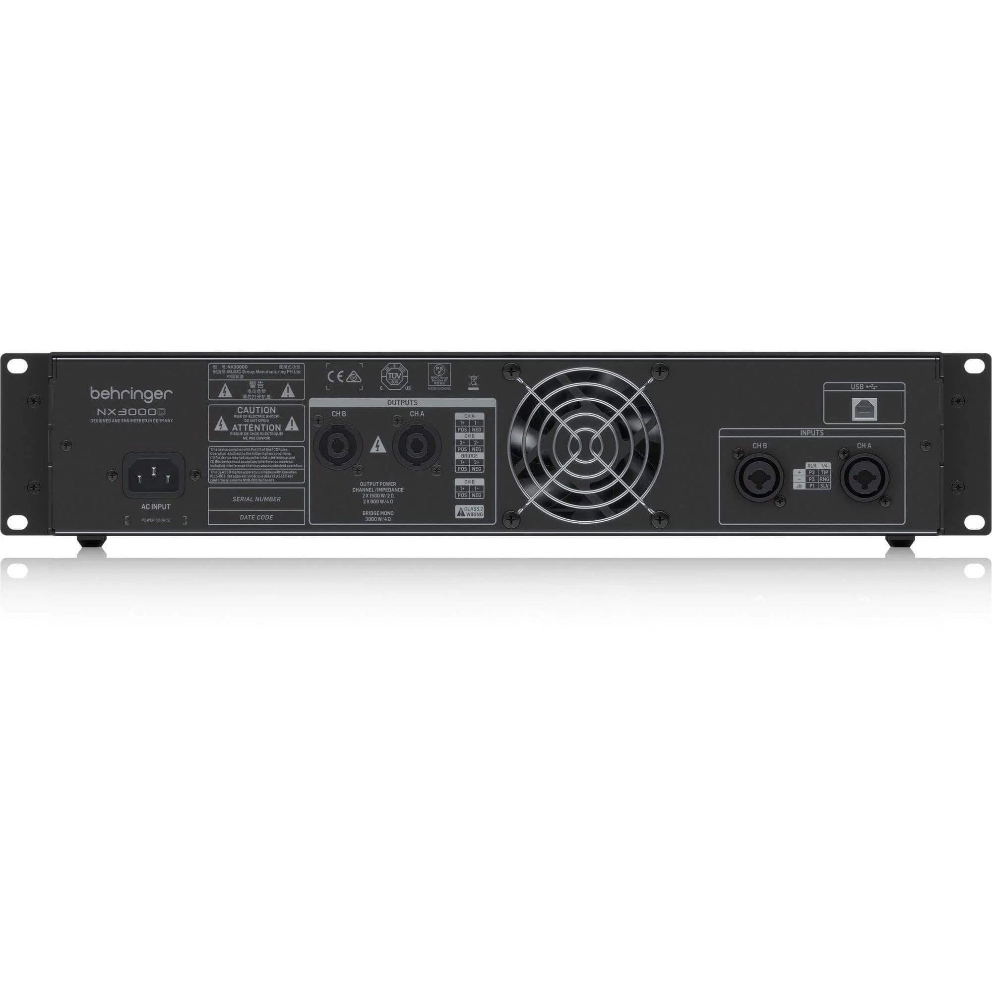 Behringer NX3000D 3000-Watt Class-D Power Amplifier with DSP - MusicMajlis