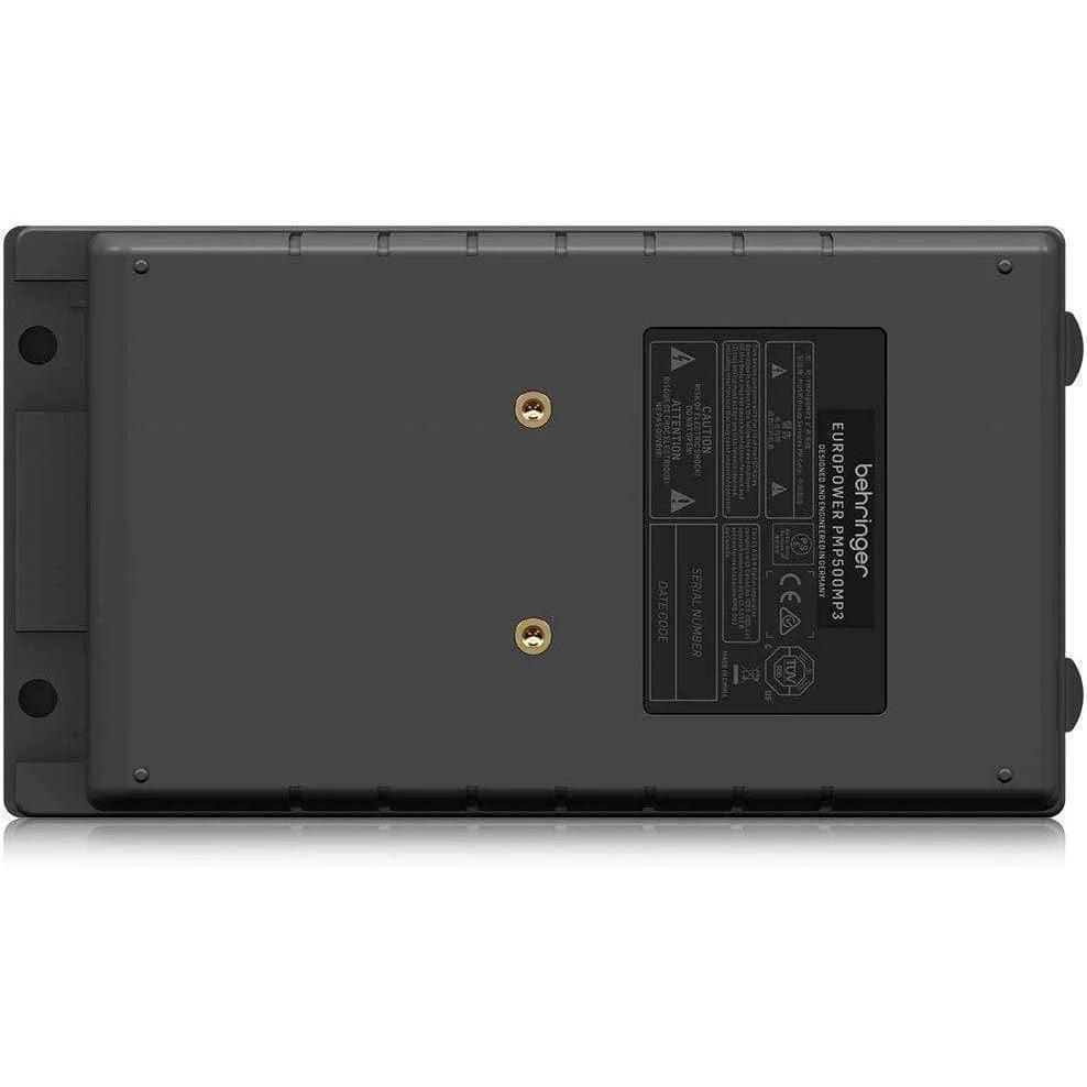 Behringer PMP500MP3 Ultra-Compact 500-Watt 8-Channel Powered Mixer with MP3 Player, Re - MusicMajlis