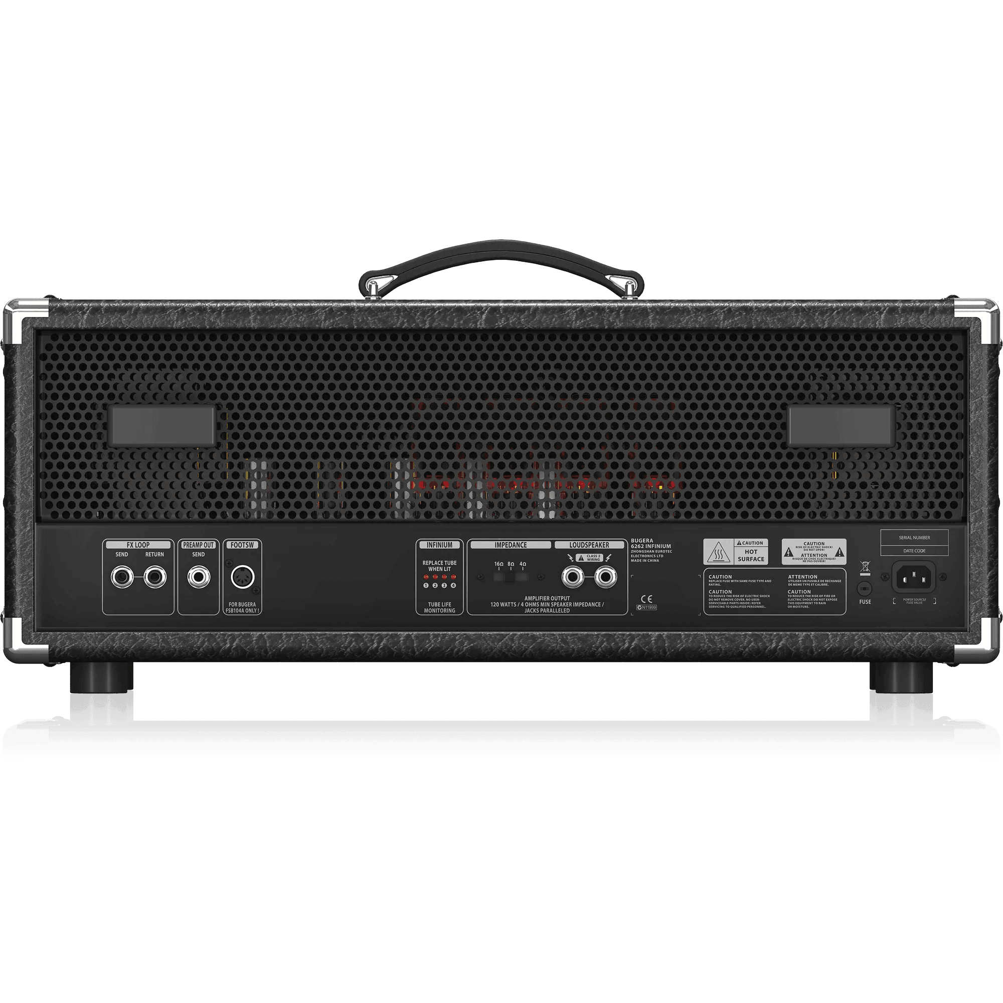 Bugera 6262 INFINIUM Ultimate Rock Tone 120W 2-Channel Tube Amplifier Head - MusicMajlis