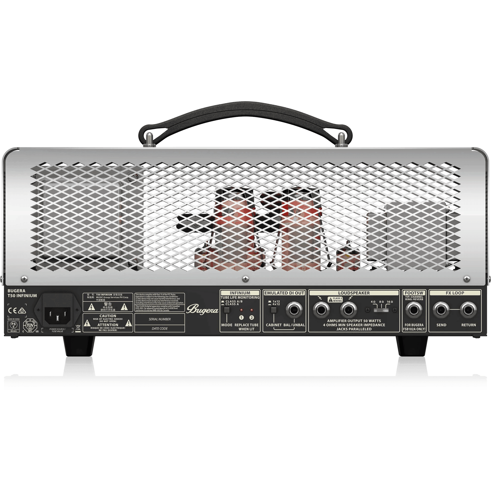 Bugera T50 INFINIUM 50W Cage-Style 2-Channel Tube Amplifier Head - MusicMajlis