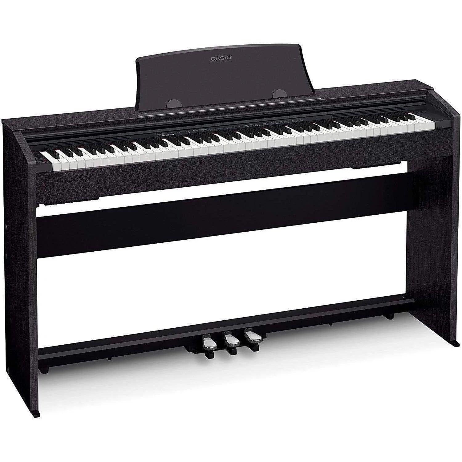 Casio PX-770 Privia 88-Key Digital Home Piano (Black/Brown/White) - MusicMajlis