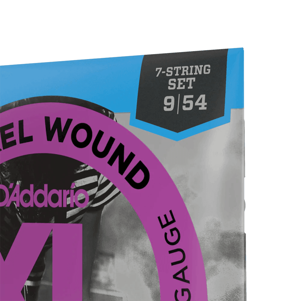 D'Addario Electric Guitar 7-String Set, Nickel Wound 0.09 - 0.54 Super Light Gauge - MusicMajlis