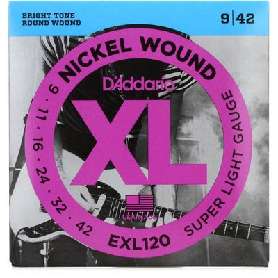 D'addario EXL120 Light Gauge 9 Electric Guitar Strings - MusicMajlis