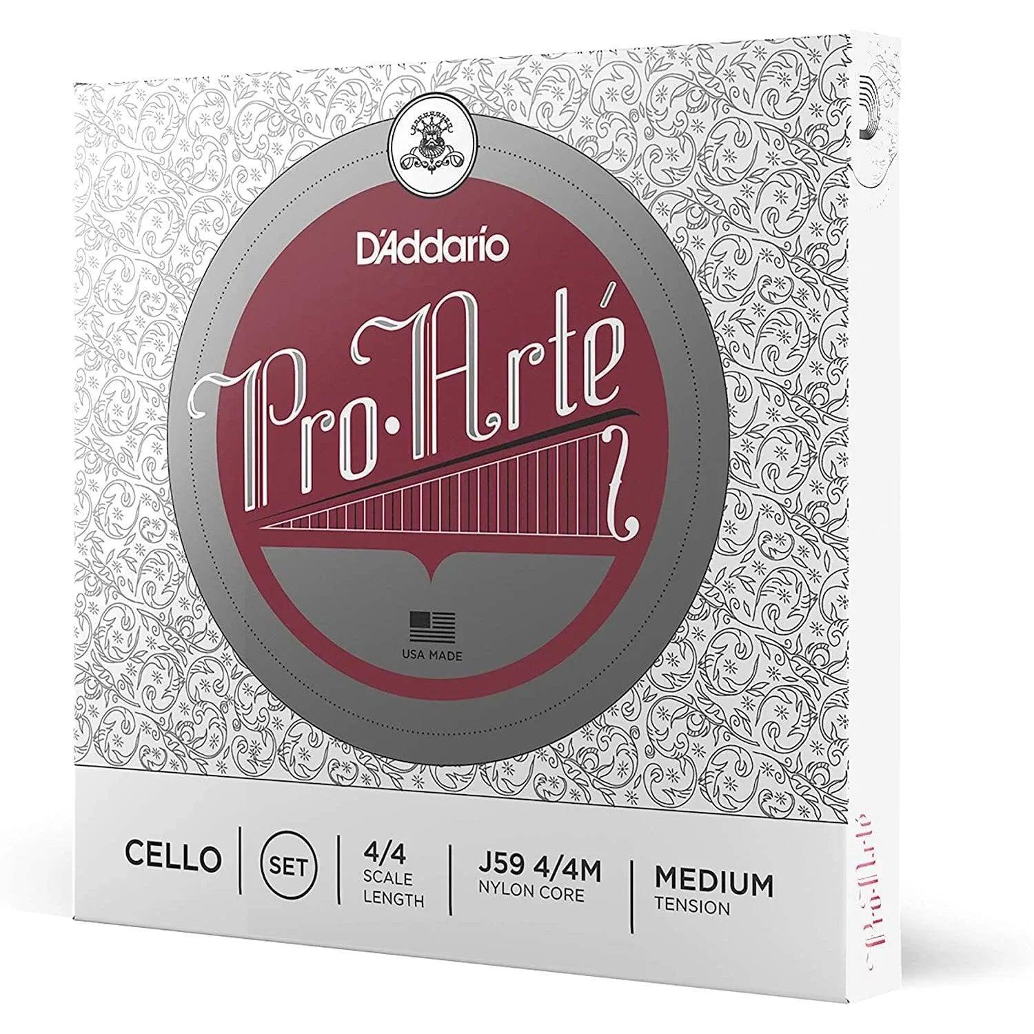 D'Addario Pro-Arte Cello String Set 4/4 Scale Medium Tension - MusicMajlis